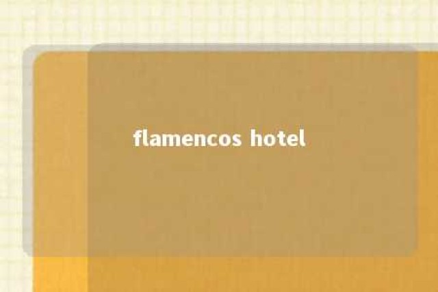 flamencos hotel 